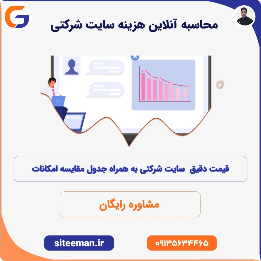 محاسبه آنلاین هزینه طراحی سایت شرکتی