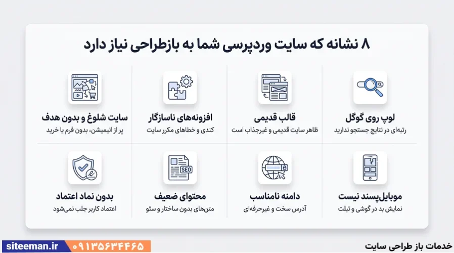 خدمات باز طراحی سایت وردپرس